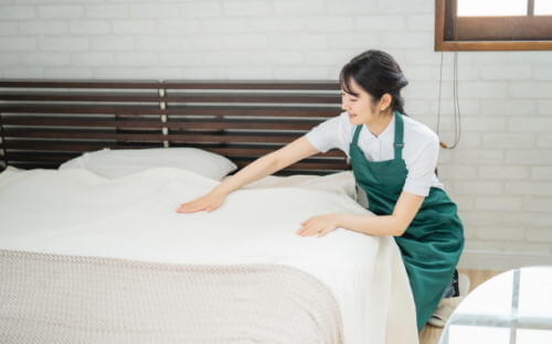 シーツ交換が嬉しい